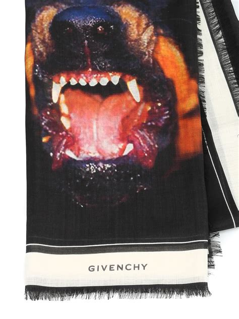 givenchy rottweiler silk scarf